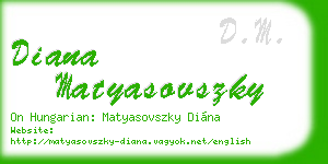 diana matyasovszky business card